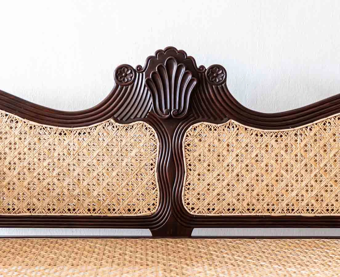 Antique British Colonial Rosewood Sofa lThe Past Perfect Collection l Singapore BSS-102 5L