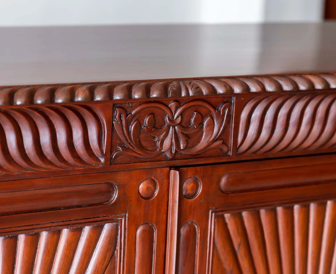Antique Cupboards - British Colonial Mahogany Sideboard - The Past Perfect Collection - Singapore CUP-512 9L