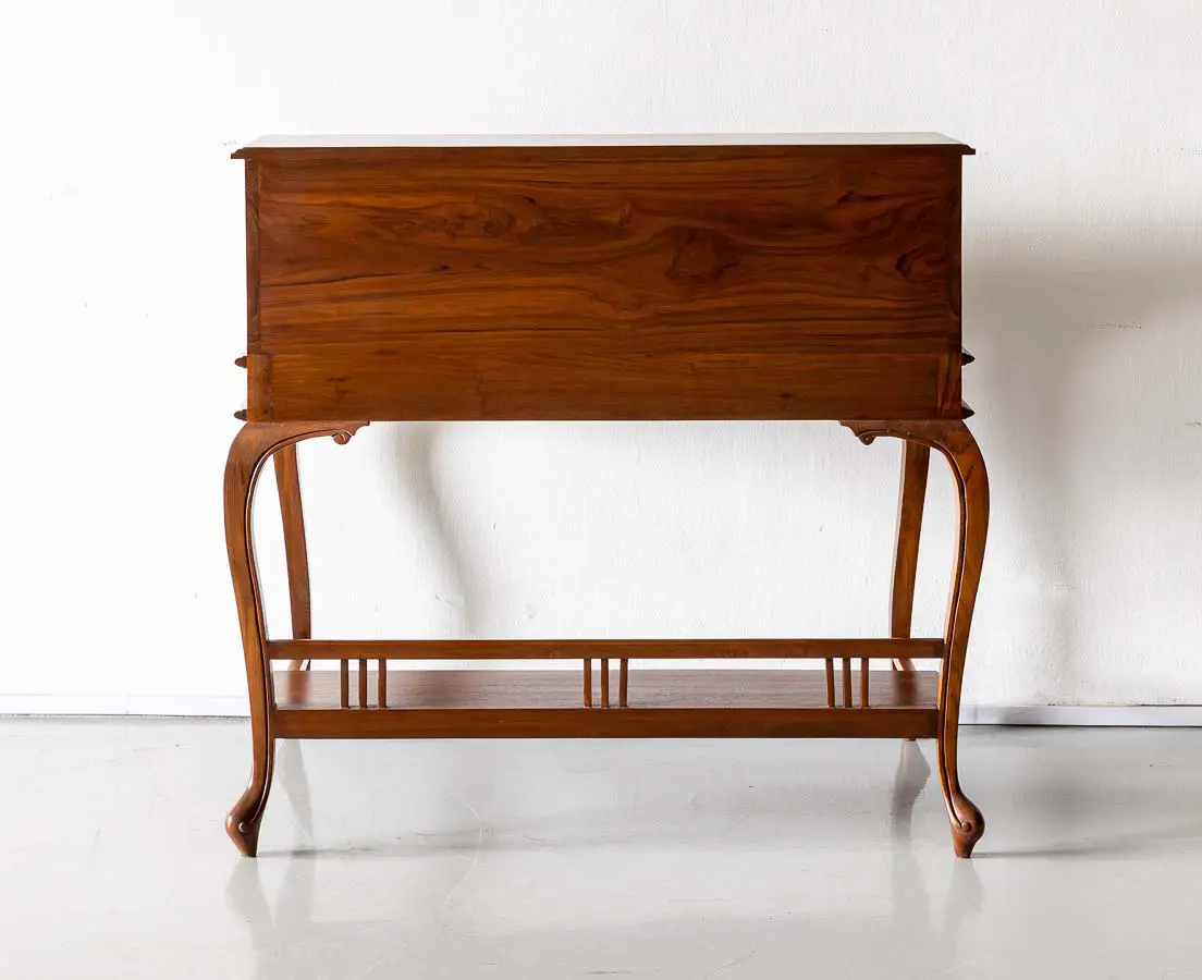 Antique Desks - British Colonial Teakwood Cylinder Desk - The Past Perfect Collection Singapore