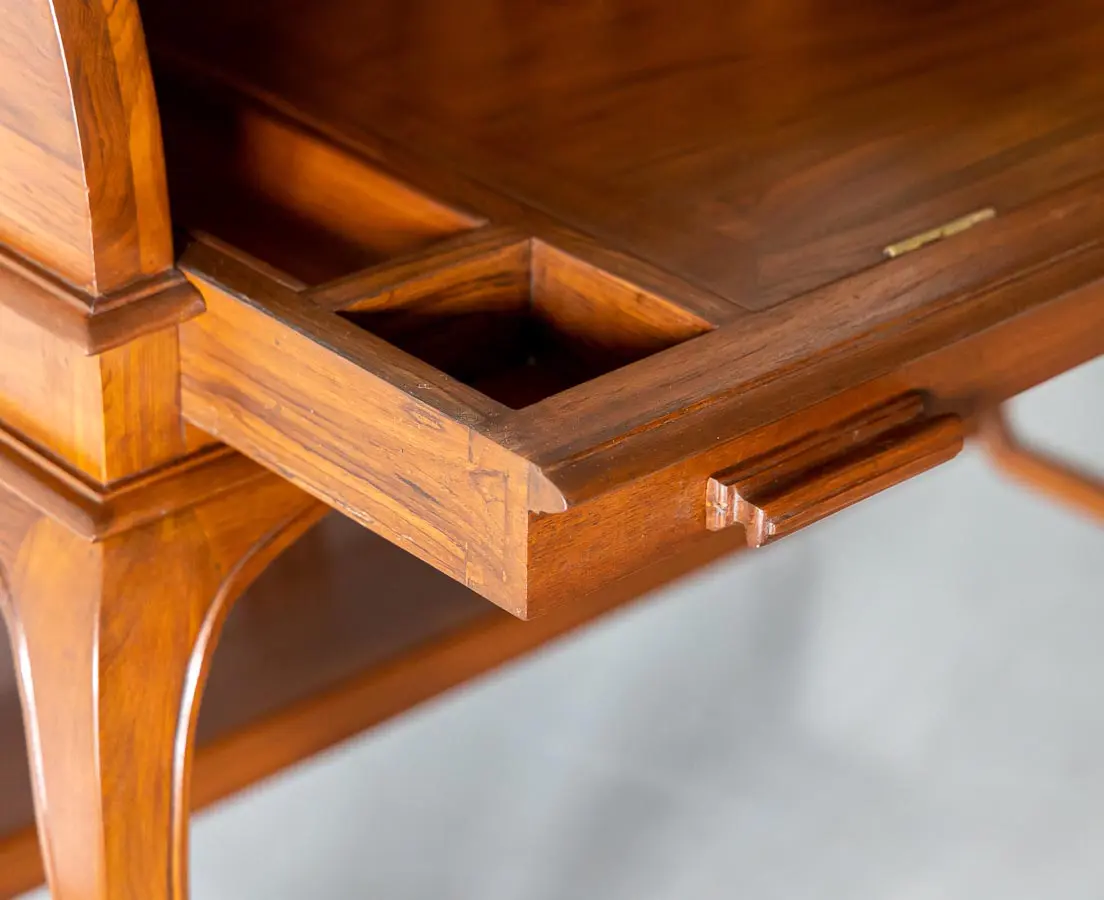 Antique Desks - British Colonial Teakwood Cylinder Desk - The Past Perfect Collection Singapore
