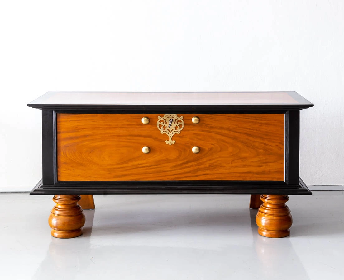 Antique Dutch Colonial Satinwood & Ebony Chest l The Past Perfect Collection l Singapore CHE-154 1L