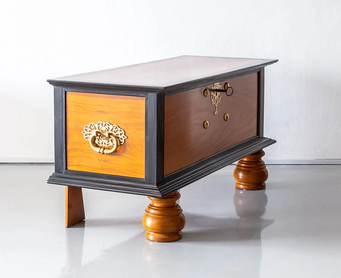 Antique Dutch Colonial Satinwood & Ebony Chest l The Past Perfect Collection l Singapore CHE-154 2L