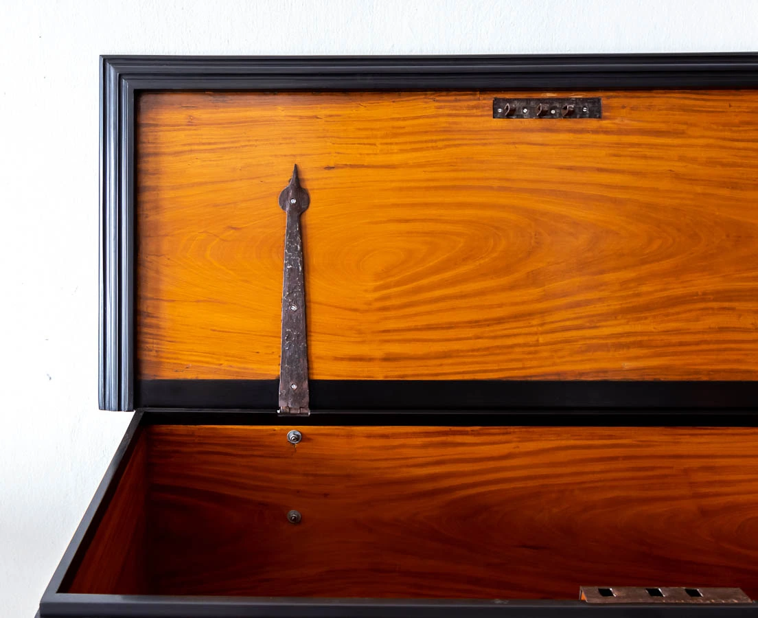 Antique Dutch Colonial Satinwood & Ebony Chest l The Past Perfect Collection l Singapore CHE-154 7L