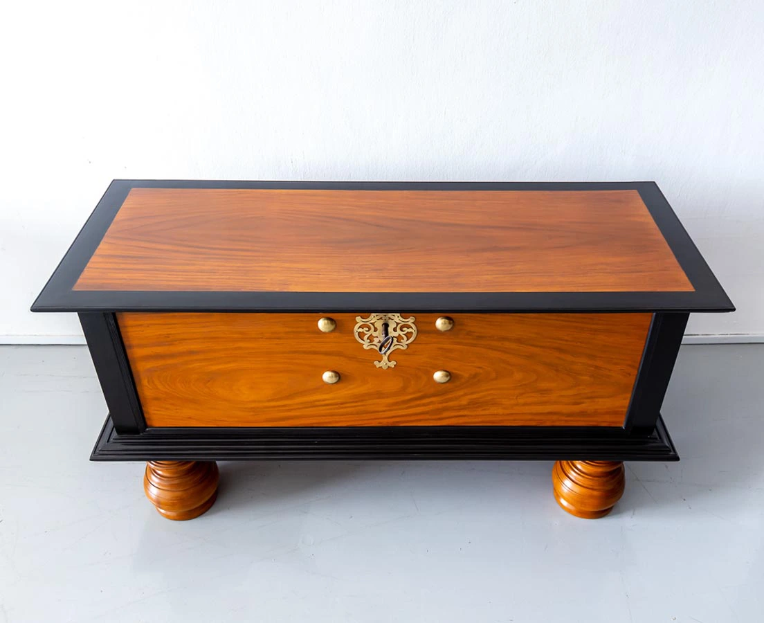 Antique Dutch Colonial Satinwood & Ebony Chest l The Past Perfect Collection l Singapore CHE-154 9L