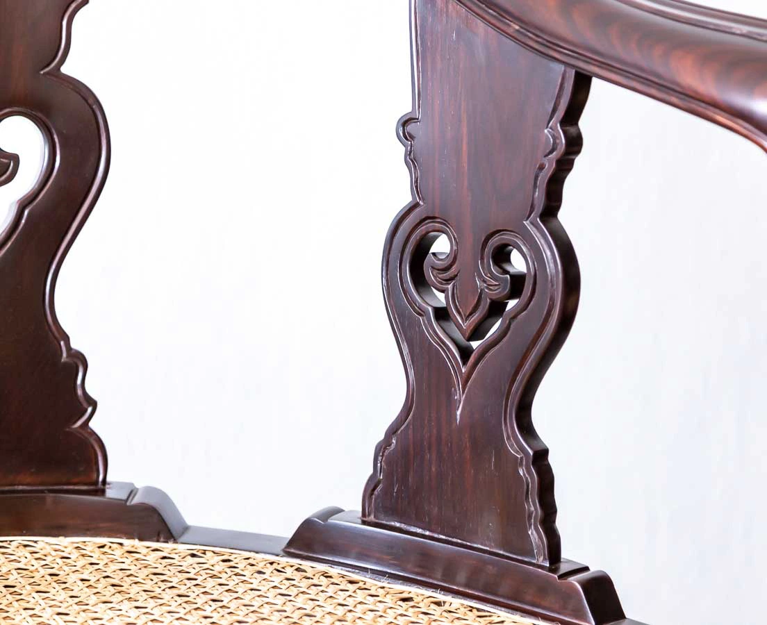 Antique Portuguese Colonial Rosewood Cornerchairs l The Past Perfect Collection l Singapore CHA-257 5L