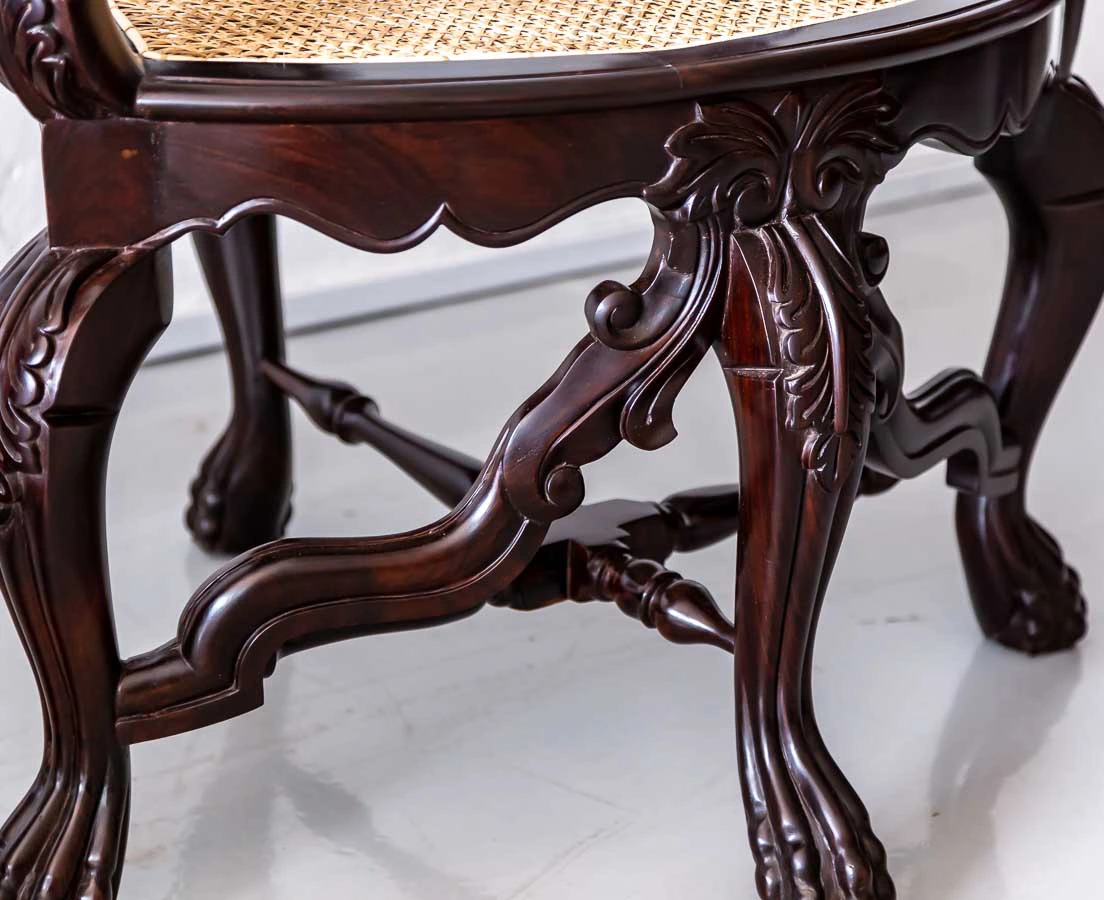Antique Portuguese Colonial Rosewood Cornerchairs l The Past Perfect Collection l Singapore CHA-257 7L