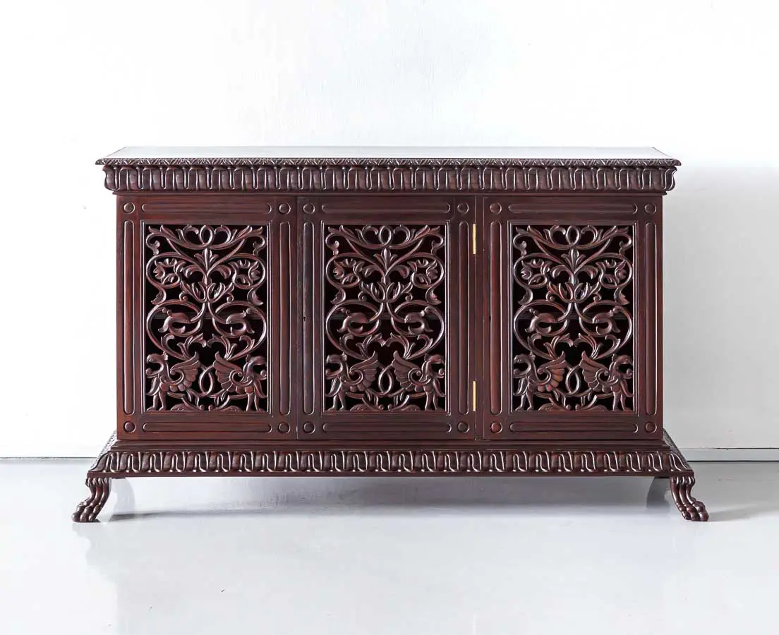 Antique Sideboards - British Colonial Rosewood Sideboard - The Past Perfect Collection - Singapore
