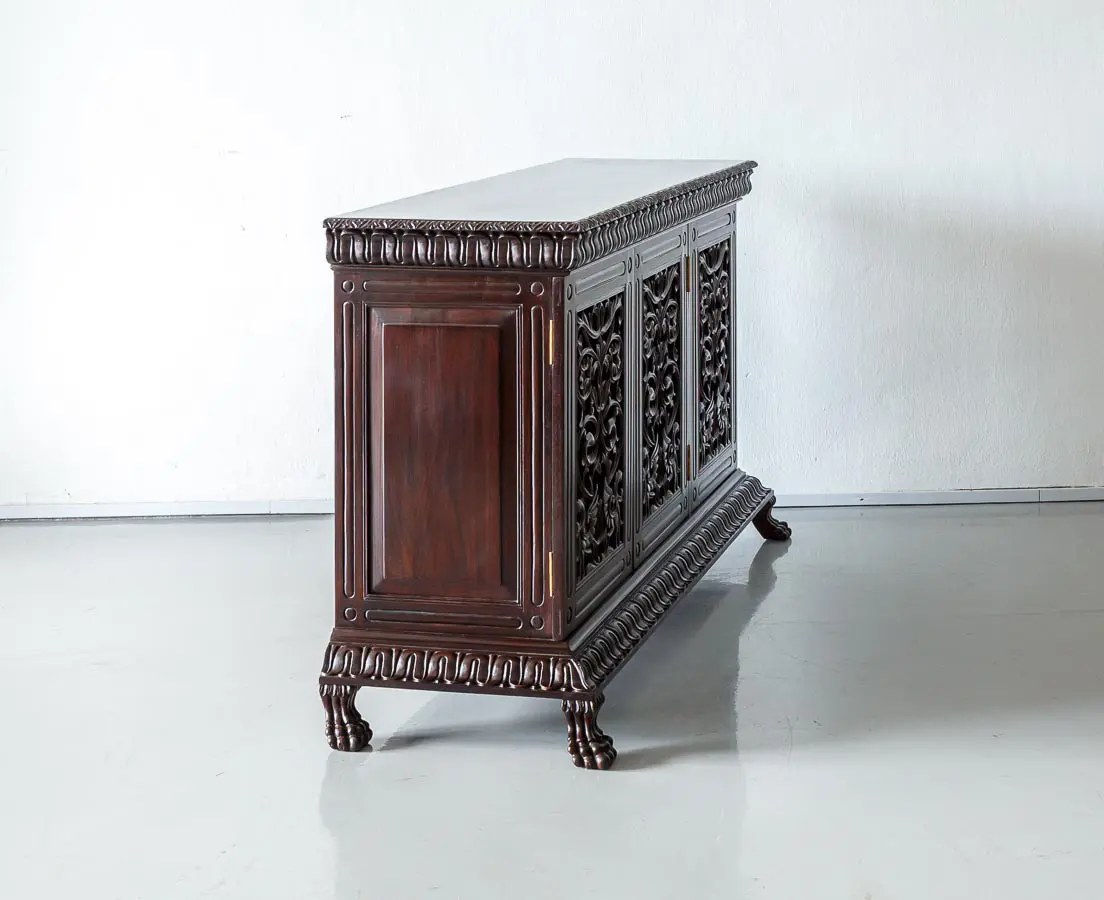 Antique Sideboards - British Colonial Rosewood Sideboard - The Past Perfect Collection - Singapore