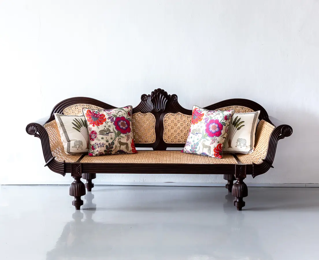British Colonial Rosewood Sofa