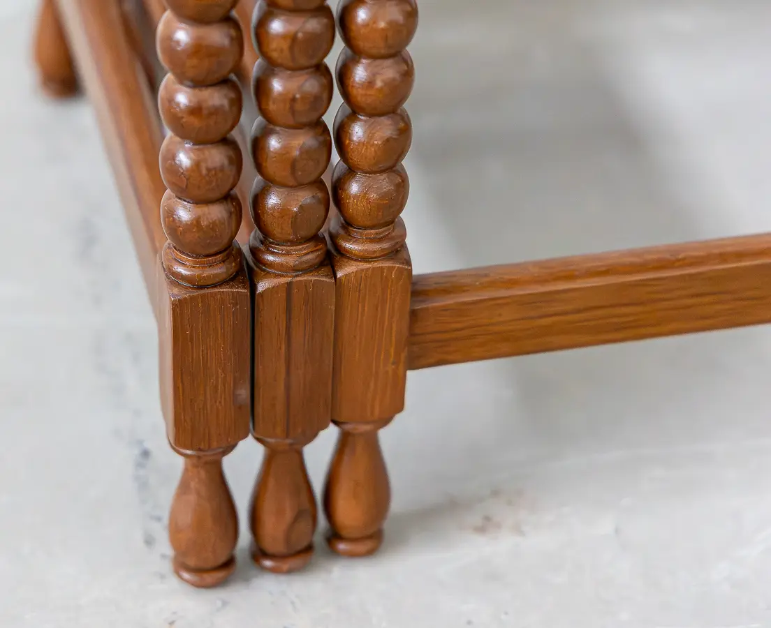 TAB646 Teakwood 3 Nesting Tables With Bobbin Leg-L1i