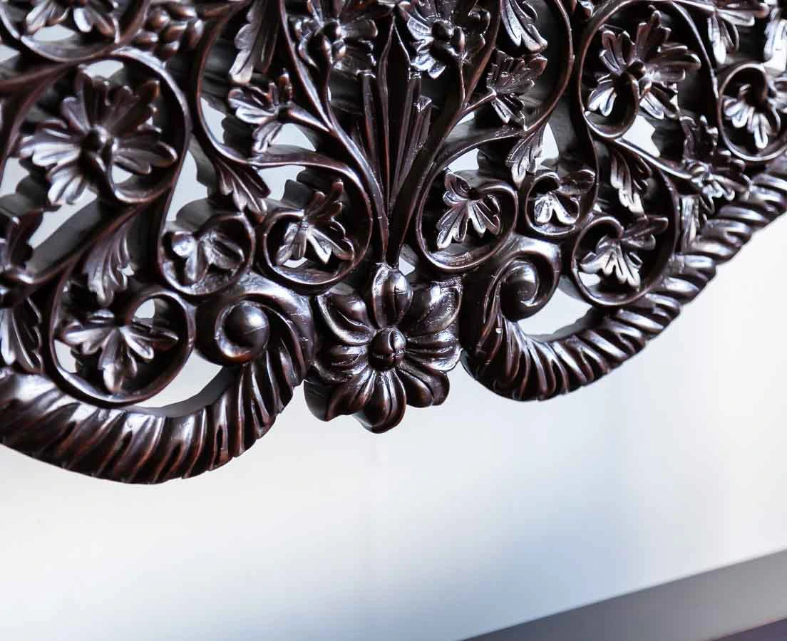 Antique Beds - British Colonial Carved Rosewood Bed - The Past Perfect Collection - Singapore