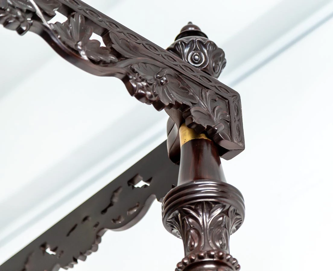 Antique Beds - British Colonial Carved Rosewood Bed - The Past Perfect Collection - Singapore