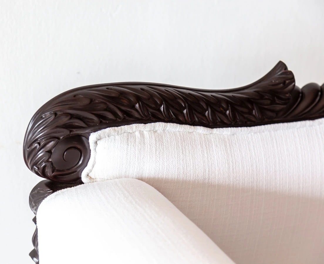 Antique Sofas - British Colonial Rosewood William IV Sofa - The Past Perfect Collection - Singapore