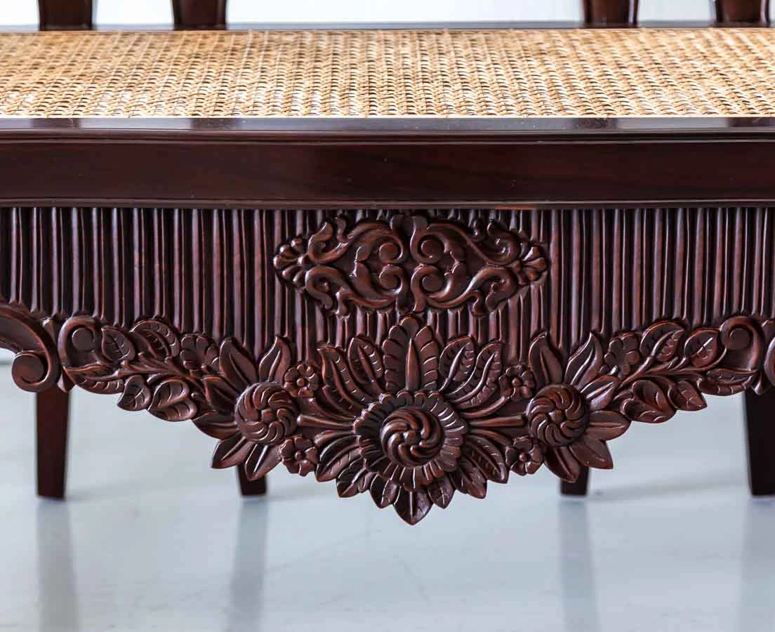 Antique Benches & Sofas - Portuguese Colonial Rosewood Bench - The Past Perfect Collection - Singapore