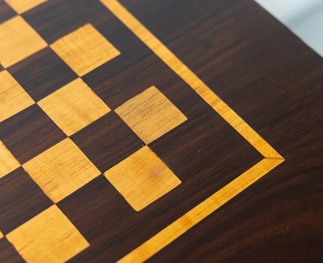 Antique Games Tables - British Colonial Rosewood Chess Table - The Past Perfect Collection - Singapore