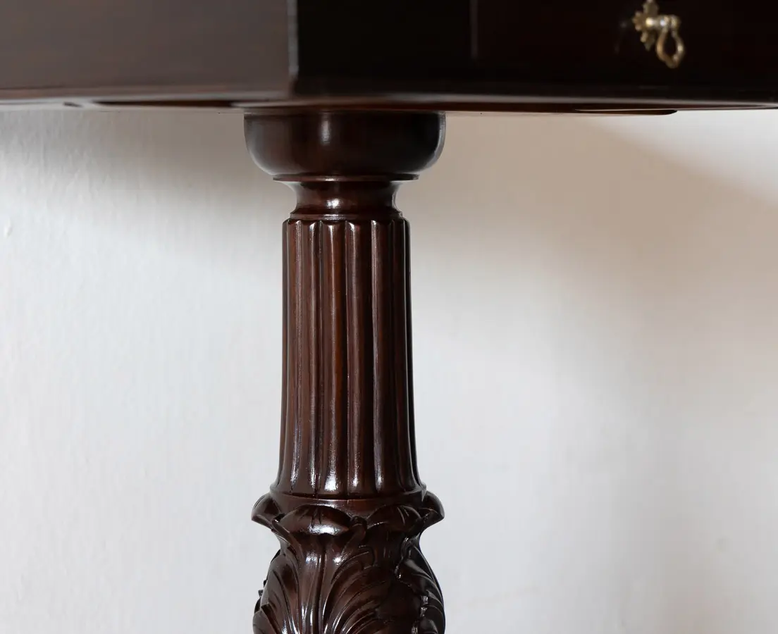Antique Games Tables - British Colonial Rosewood Chess Table - The Past Perfect Collection - Singapore