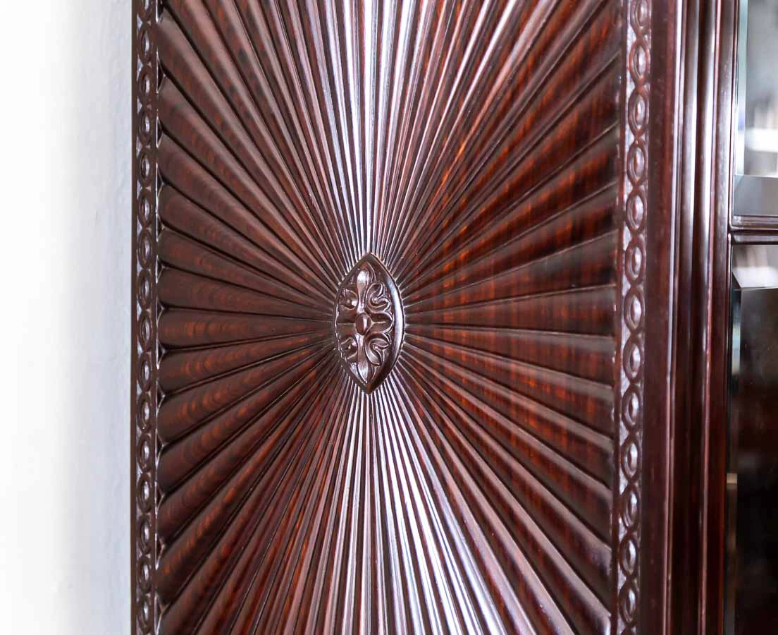 Antique Cupboards - British Colonial Rosewood Glass front Cabinet - The Past Perfect Collection - Singapore