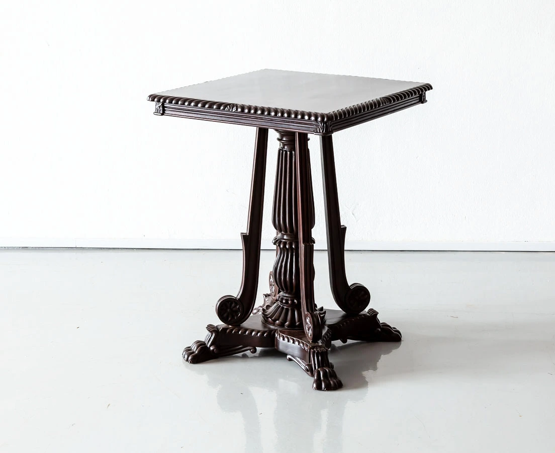 Antique Tables - British Colonial Rosewood Square Side Table - The Past Perfect Collection - Singapore