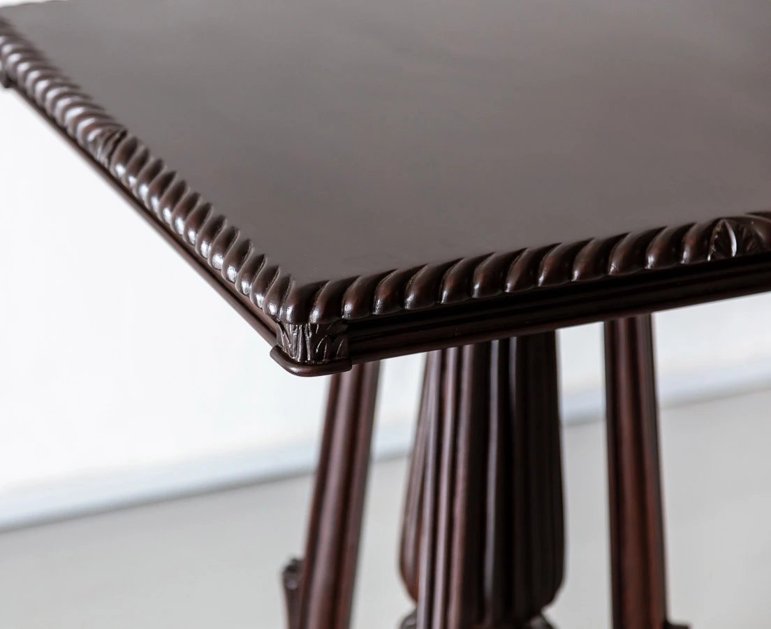 Antique Tables - British Colonial Rosewood Square Side Table - The Past Perfect Collection - Singapore