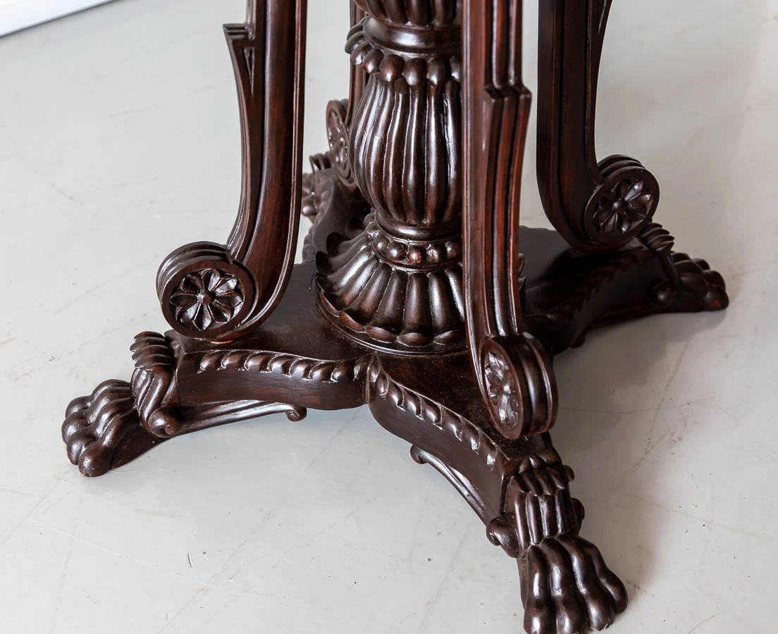 Antique Tables - British Colonial Rosewood Square Side Table - The Past Perfect Collection - Singapore