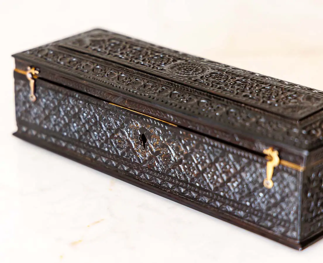 Antique Boxes - British Colonial Ebony Pen Box - The Past Perfect Collection - Singapore