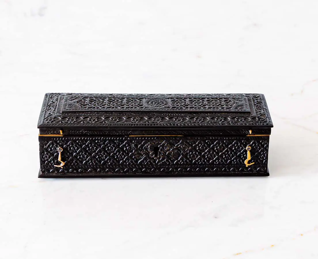 Antique Boxes - British Colonial Ebony Pen Box - The Past Perfect Collection - Singapore