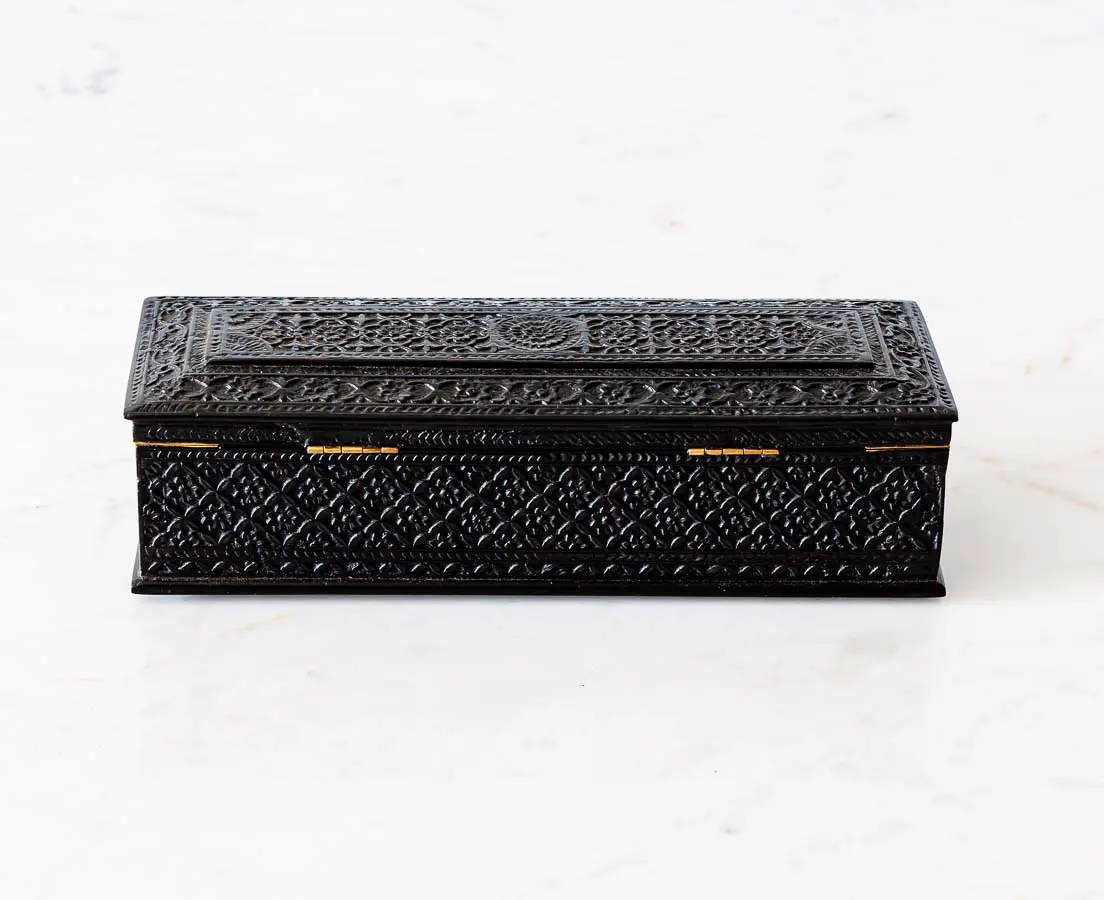 Antique Boxes - British Colonial Ebony Pen Box - The Past Perfect Collection - Singapore