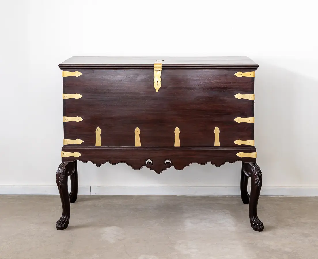 Portuguese Rosewood Chest on Stand