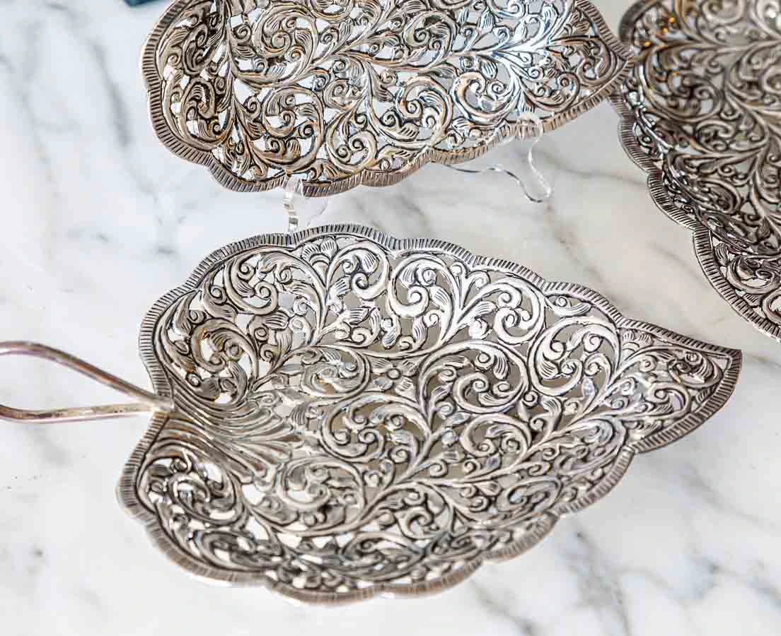 Silver Leaf shaped Tray - The Past Perfect Collection - Singapore