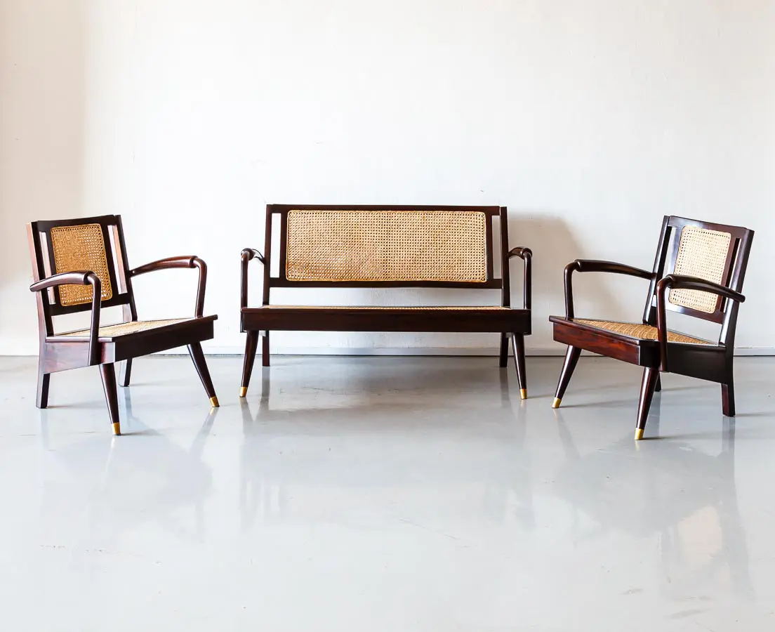 Rosewood Art Deco Sofa Set -The Past Perfect Collection - Singapore