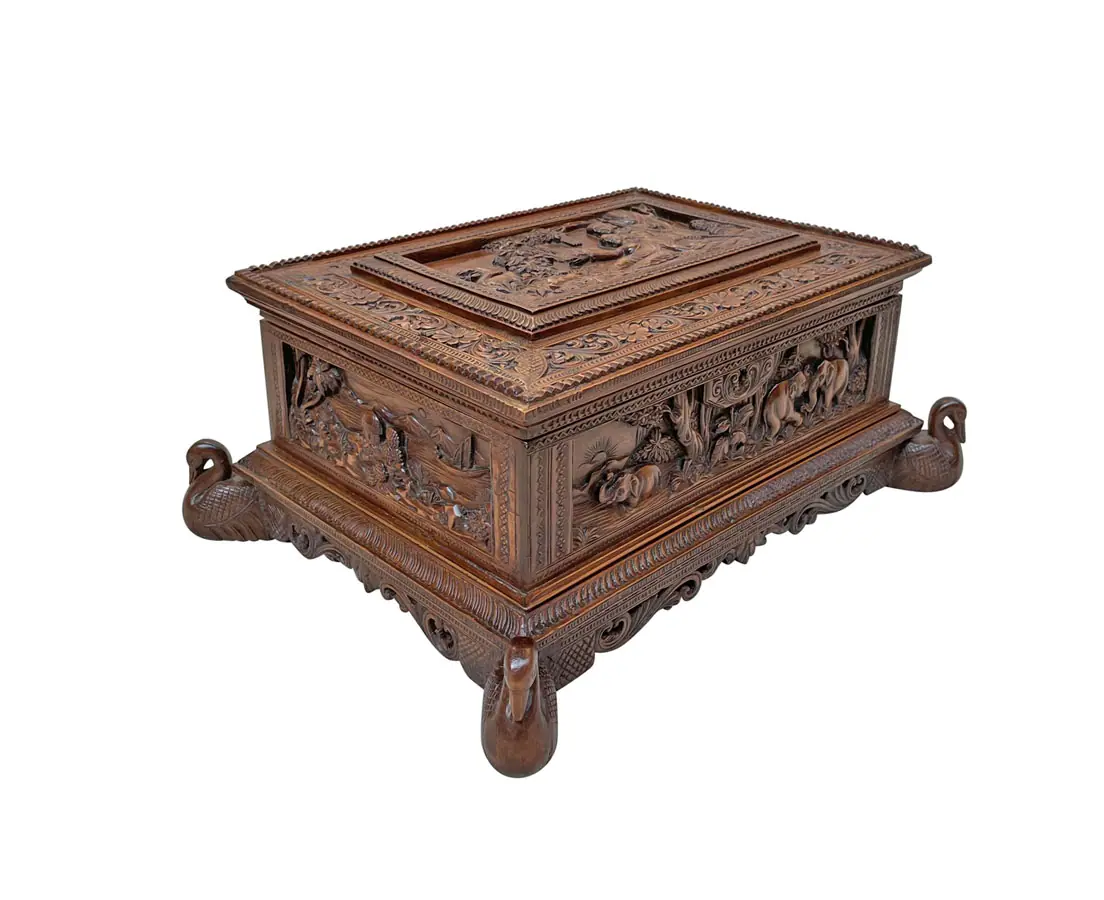 Antique Boxes- British Colonial Cedarwood Box - The Past Perfect Collection Singapore