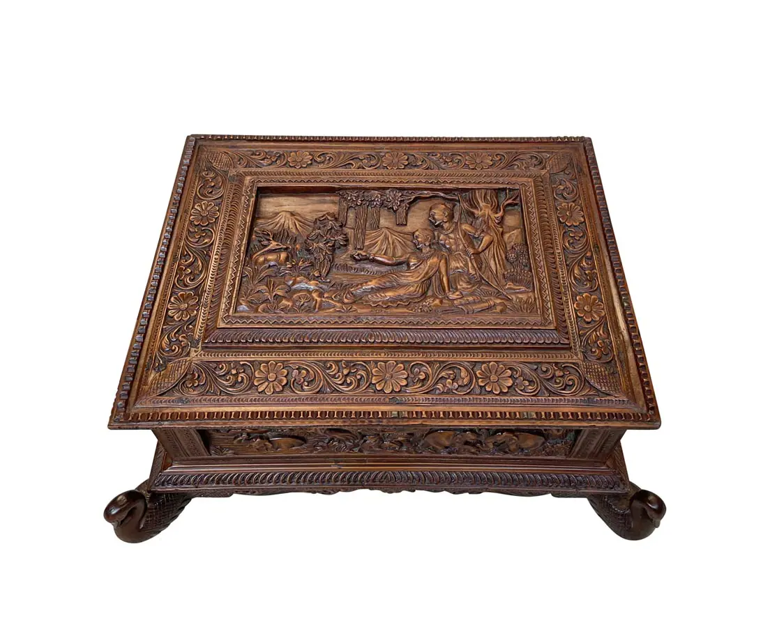 Antique Boxes- British Colonial Cedarwood Box - The Past Perfect Collection Singapore