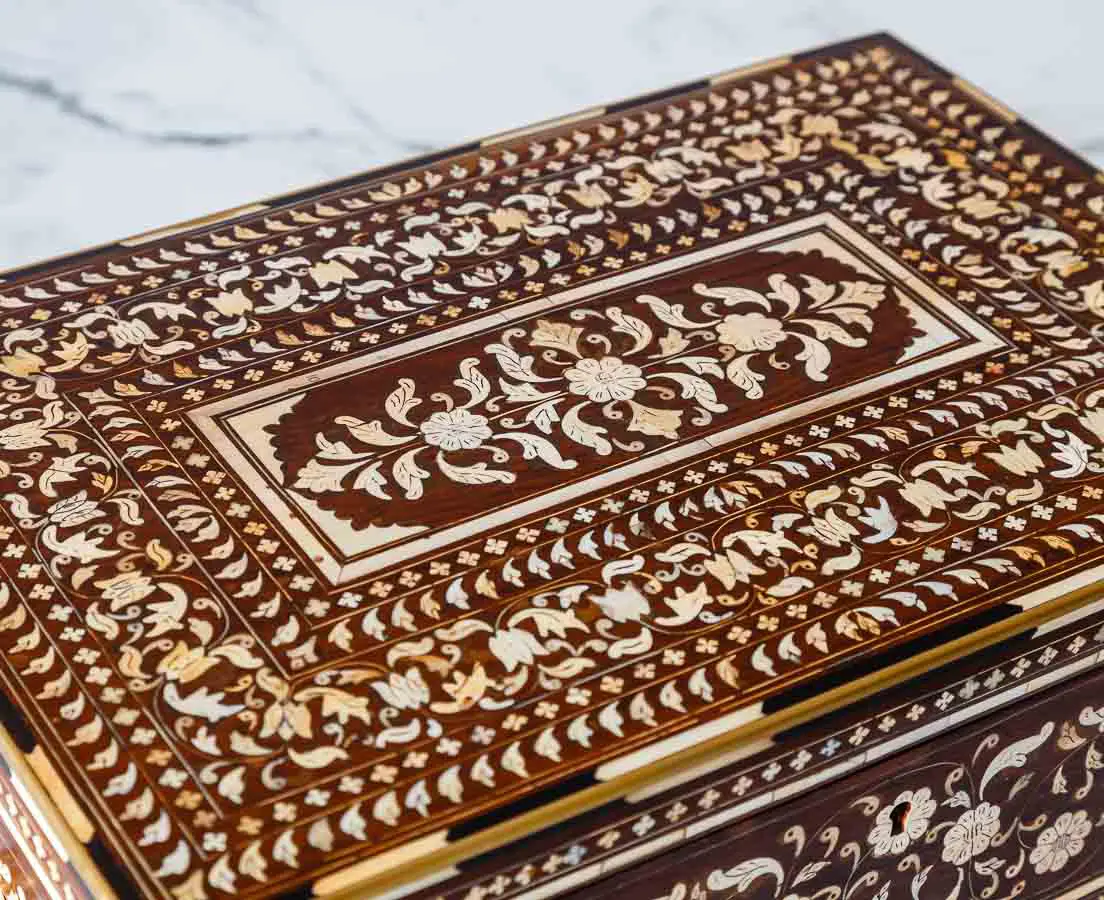 Antique Boxes - British Colonial Rosewood Dressing Box - The Past Perfect Collection - Singapore