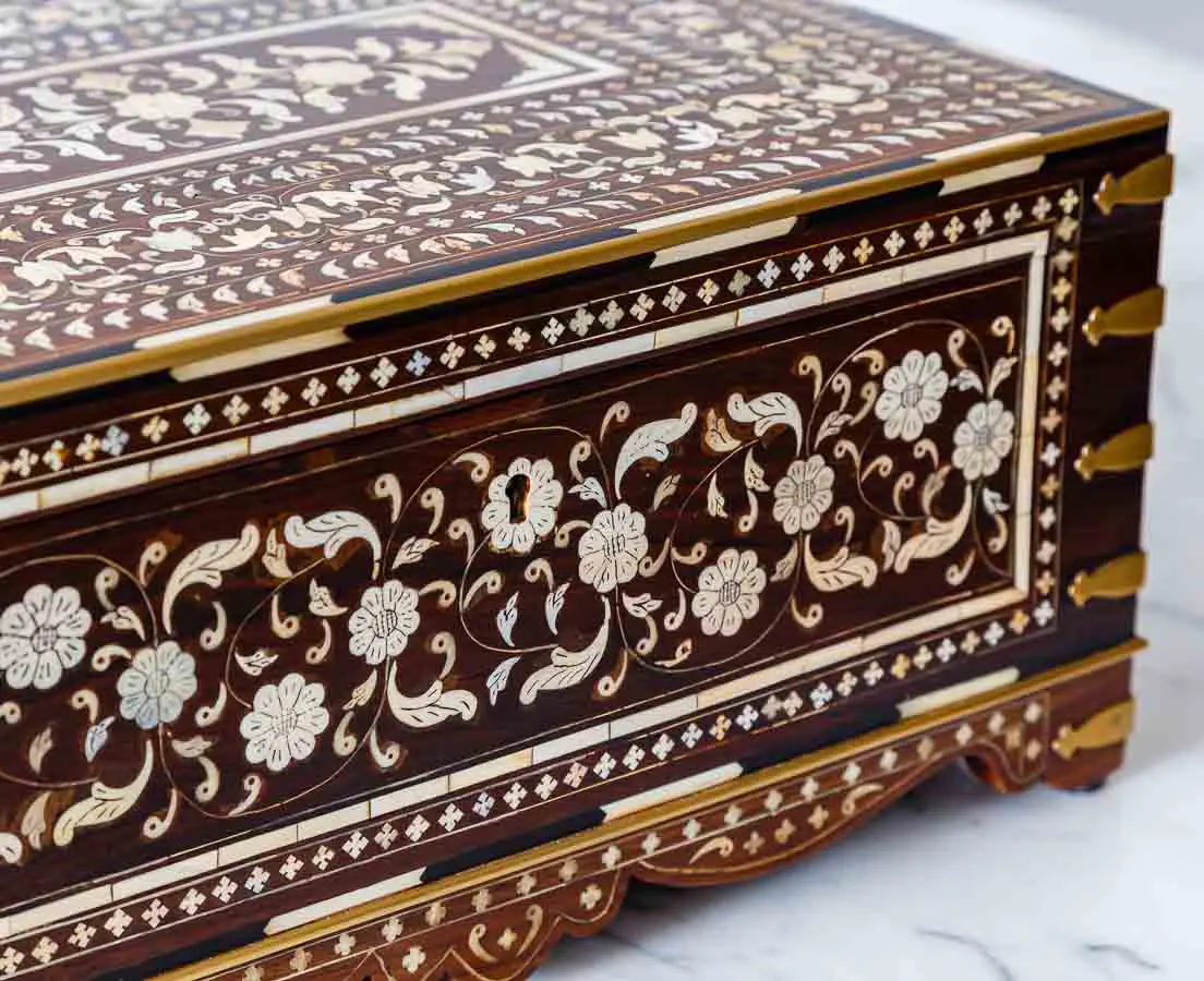 Antique Boxes - British Colonial Rosewood Dressing Box - The Past Perfect Collection - Singapore