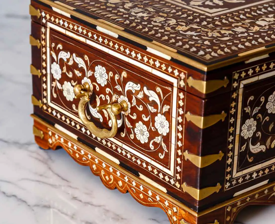 Antique Boxes - British Colonial Rosewood Dressing Box - The Past Perfect Collection - Singapore