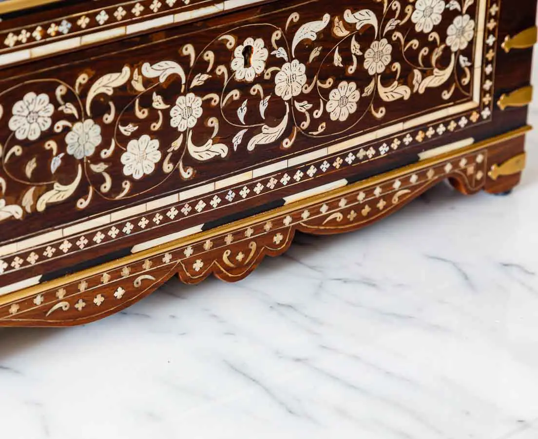Antique Boxes - British Colonial Rosewood Dressing Box - The Past Perfect Collection - Singapore