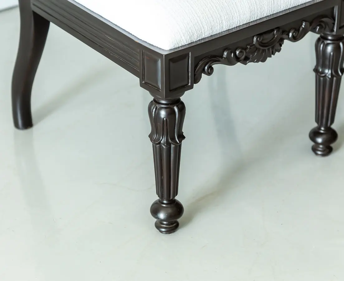Antique Chairs - Pair of British Colonial Ebony Prayer Chairs - The Past Perfect Collection - Singapore