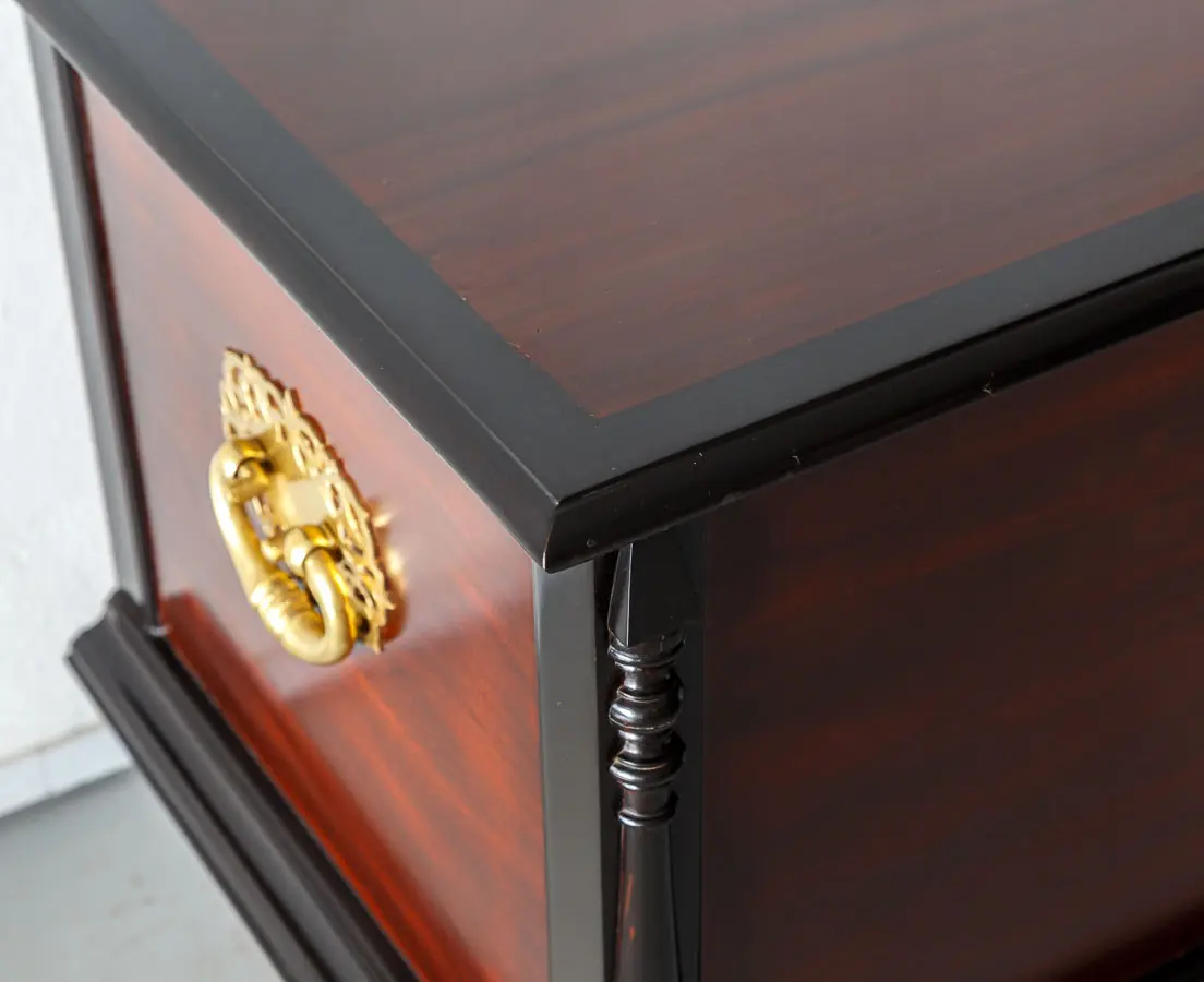 Antique Chests - Dutch Colonial Mahogany & Ebony Storage Trunk - The Past Perfect Collection - Singapore