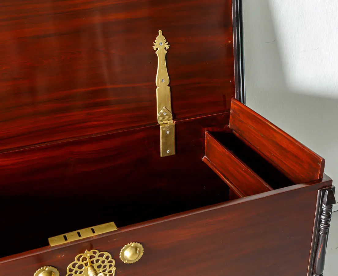 Antique Chests - Dutch Colonial Mahogany & Ebony Storage Trunk - The Past Perfect Collection - Singapore
