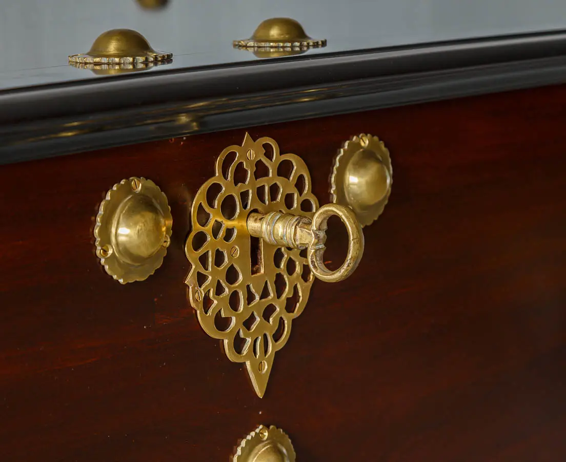 Antique Chests - Dutch Colonial Mahogany & Ebony Storage Trunk - The Past Perfect Collection - Singapore