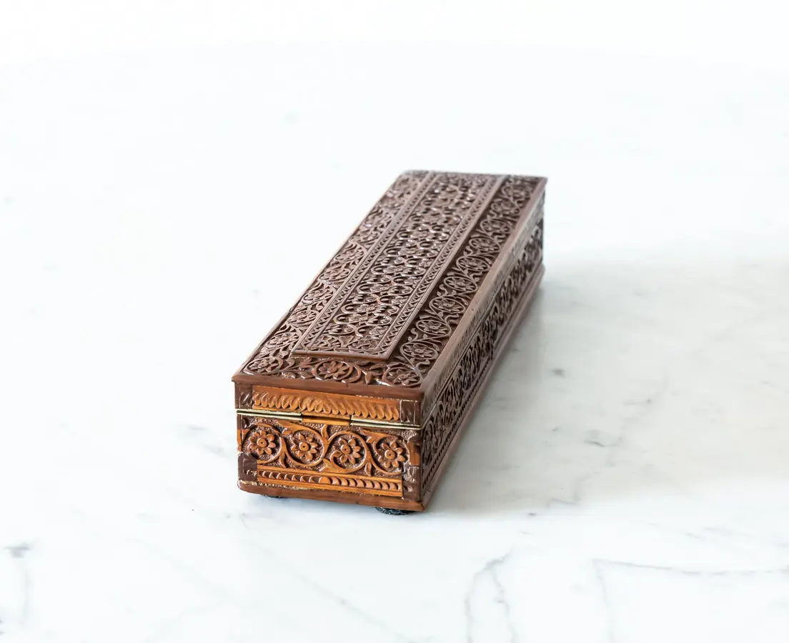 Antique Boxes - British Colonial Cedarwood Penbox - The Past Perfect Collection - Singapore