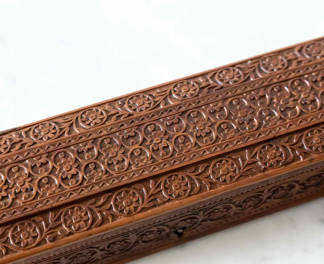 Antique Boxes - British Colonial Cedarwood Penbox - The Past Perfect Collection - Singapore