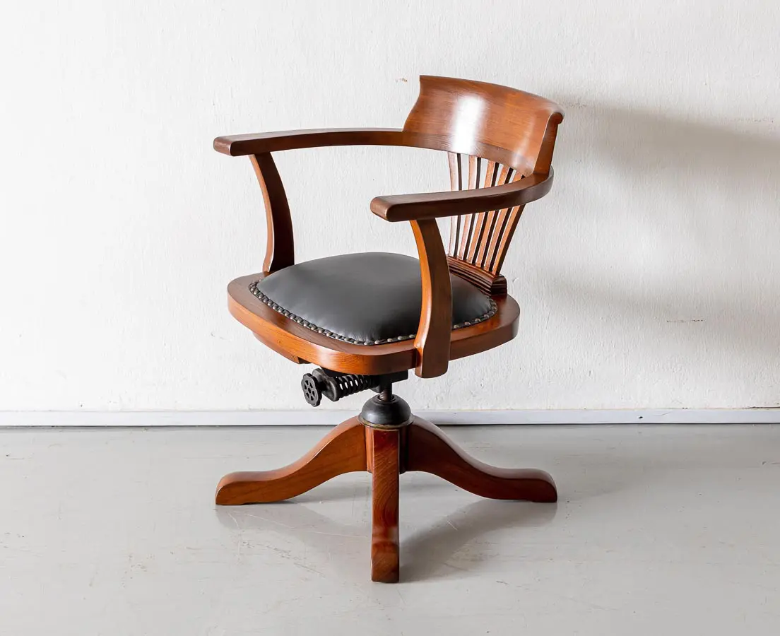 Antique Desk Chairs - British Colonial Teakwood Desk Chair - The Past Perfect Collection Singapore