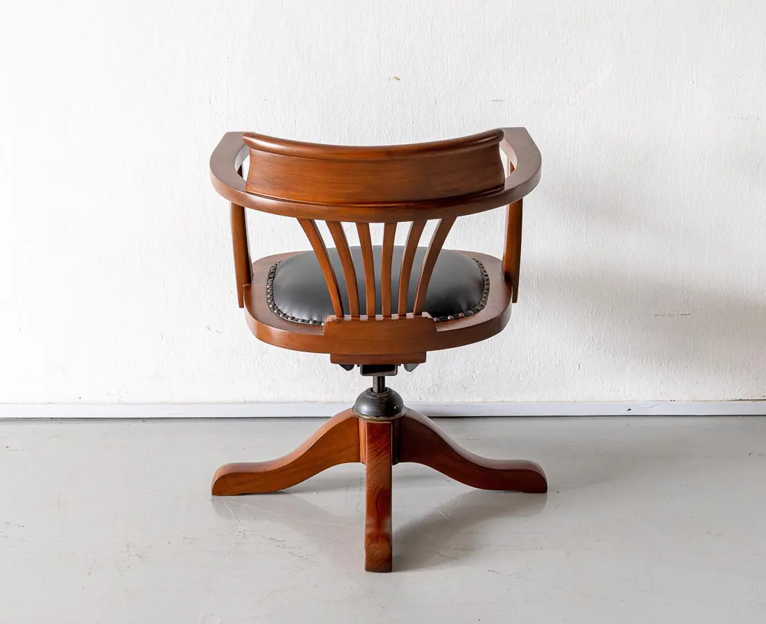 Antique Desk Chairs - British Colonial Teakwood Desk Chair - The Past Perfect Collection Singapore