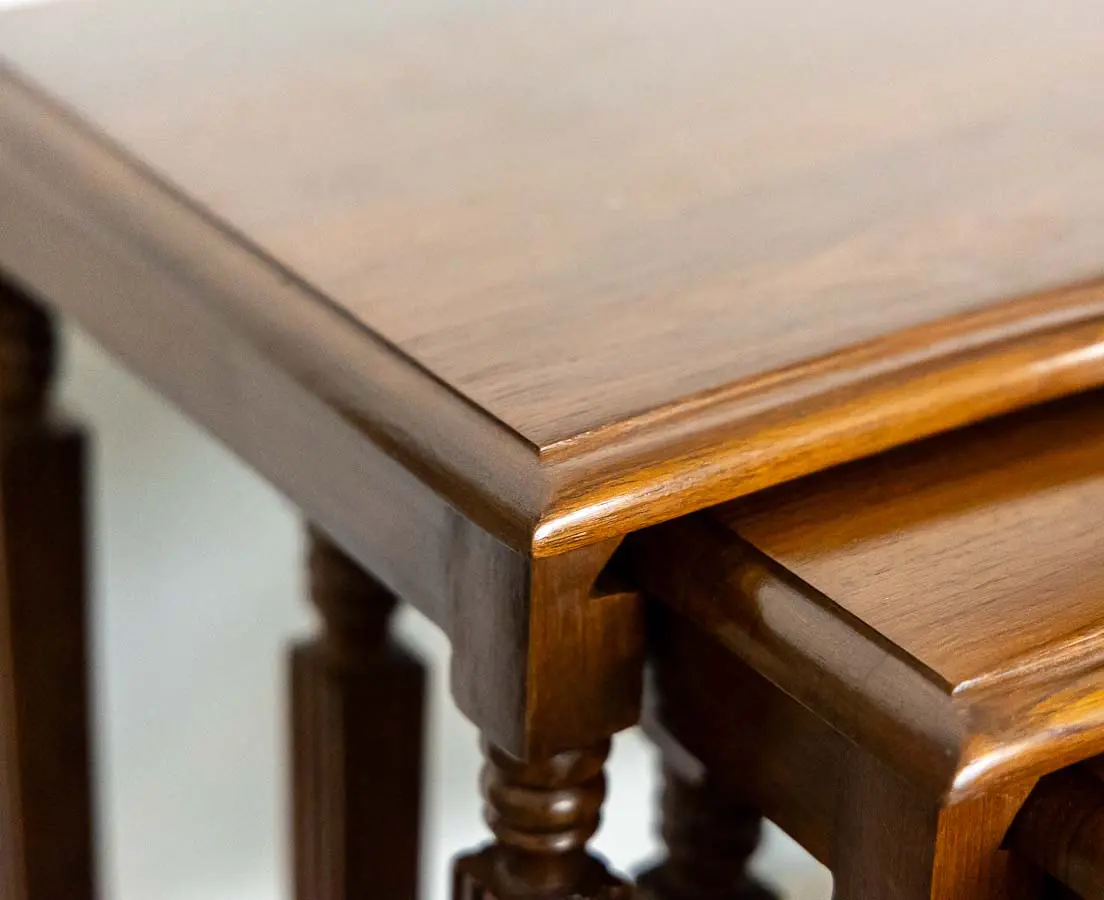 British Colonial Teakwood Nest of Tables - The Past Perfect Collection Singapore