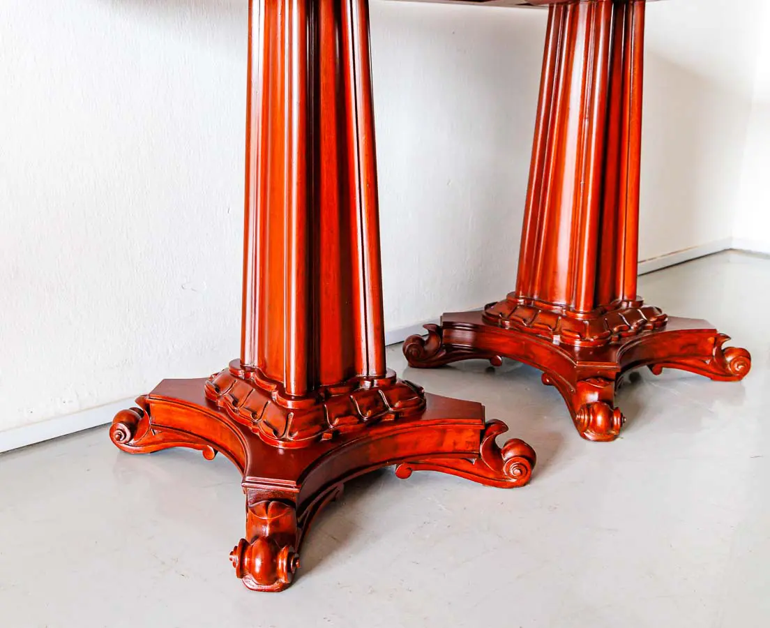 Antique Side Tables - Pair of British Colonial Mahogany Side Tables - The Past Perfect Collection - Singapore