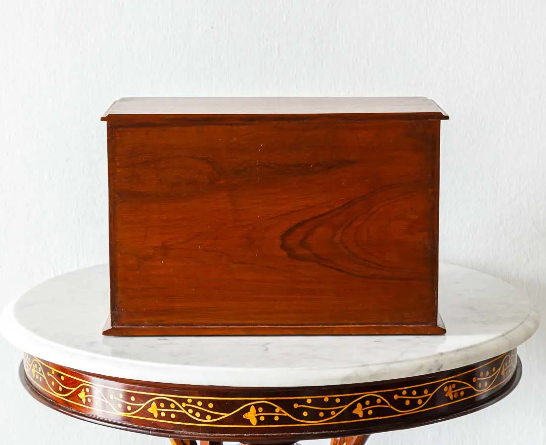 Antique Boxes - British Colonial Teakwood Cylinder Writing Box - The Past Perfect Collection - Singapore