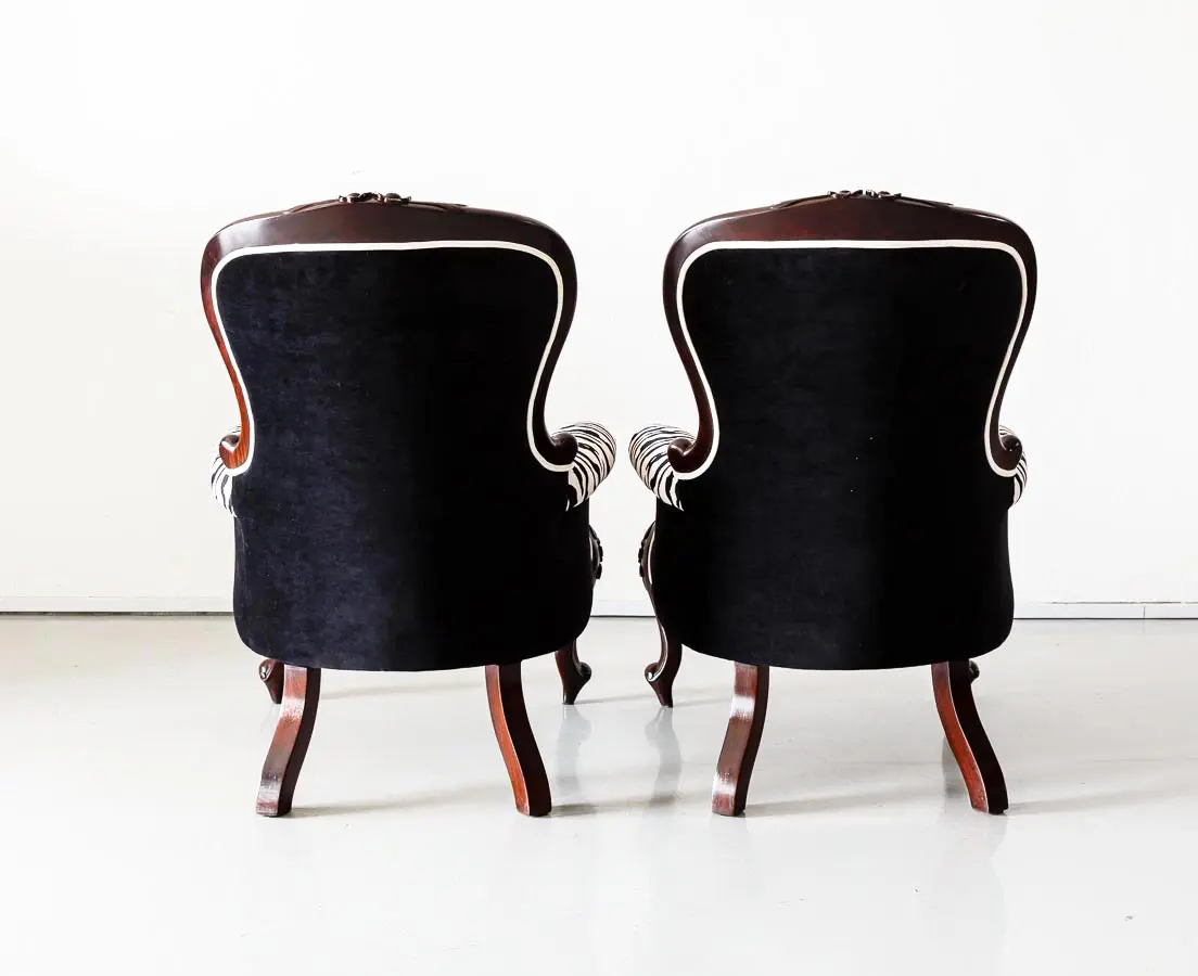 Antique Rosewood Armchairs - The Past Perfect Collection - Singapore