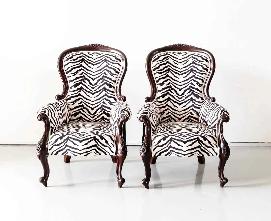 Antique Rosewood Armchairs - The Past Perfect Collection - Singapore