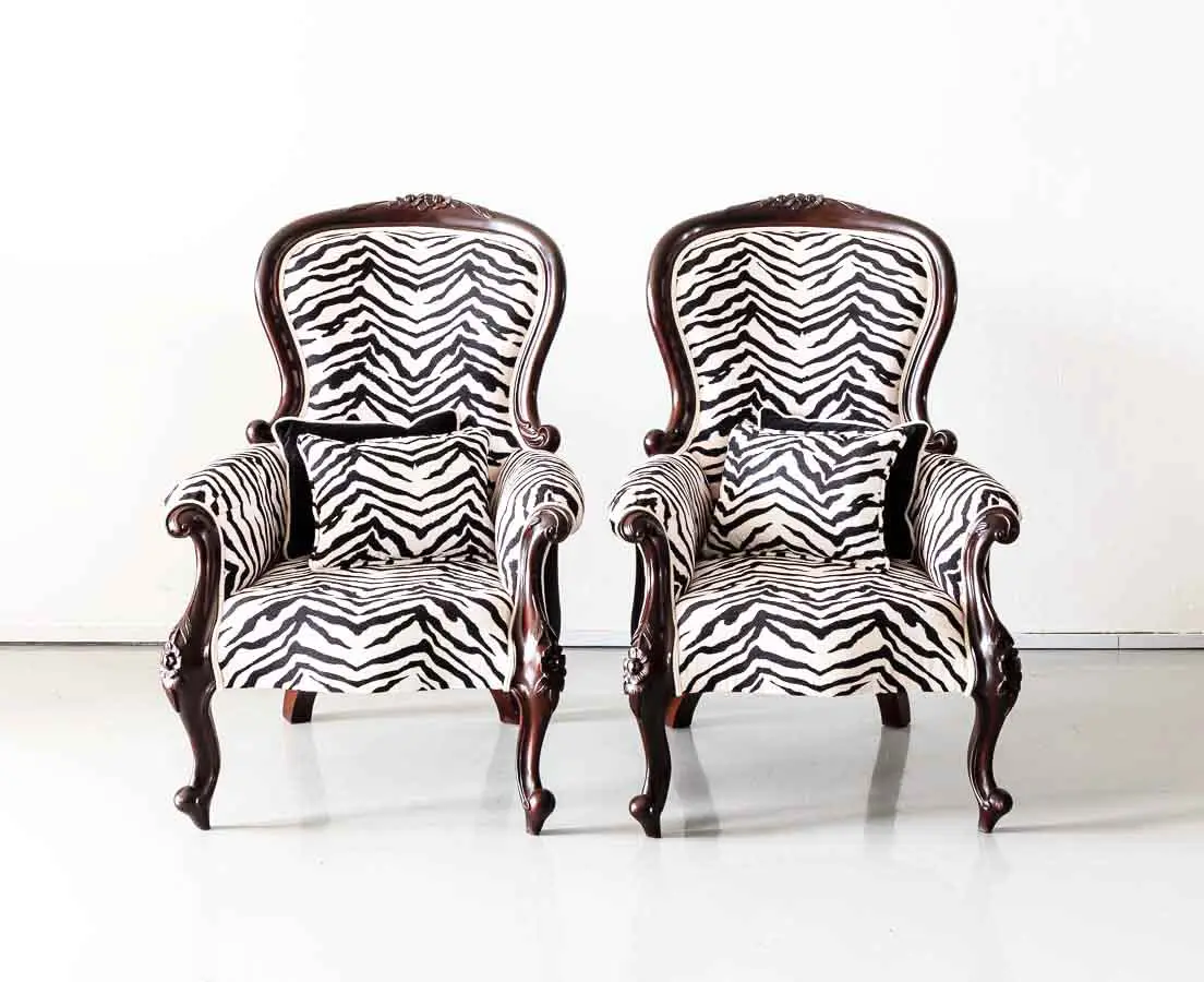Antique Rosewood Armchairs - The Past Perfect Collection - Singapore